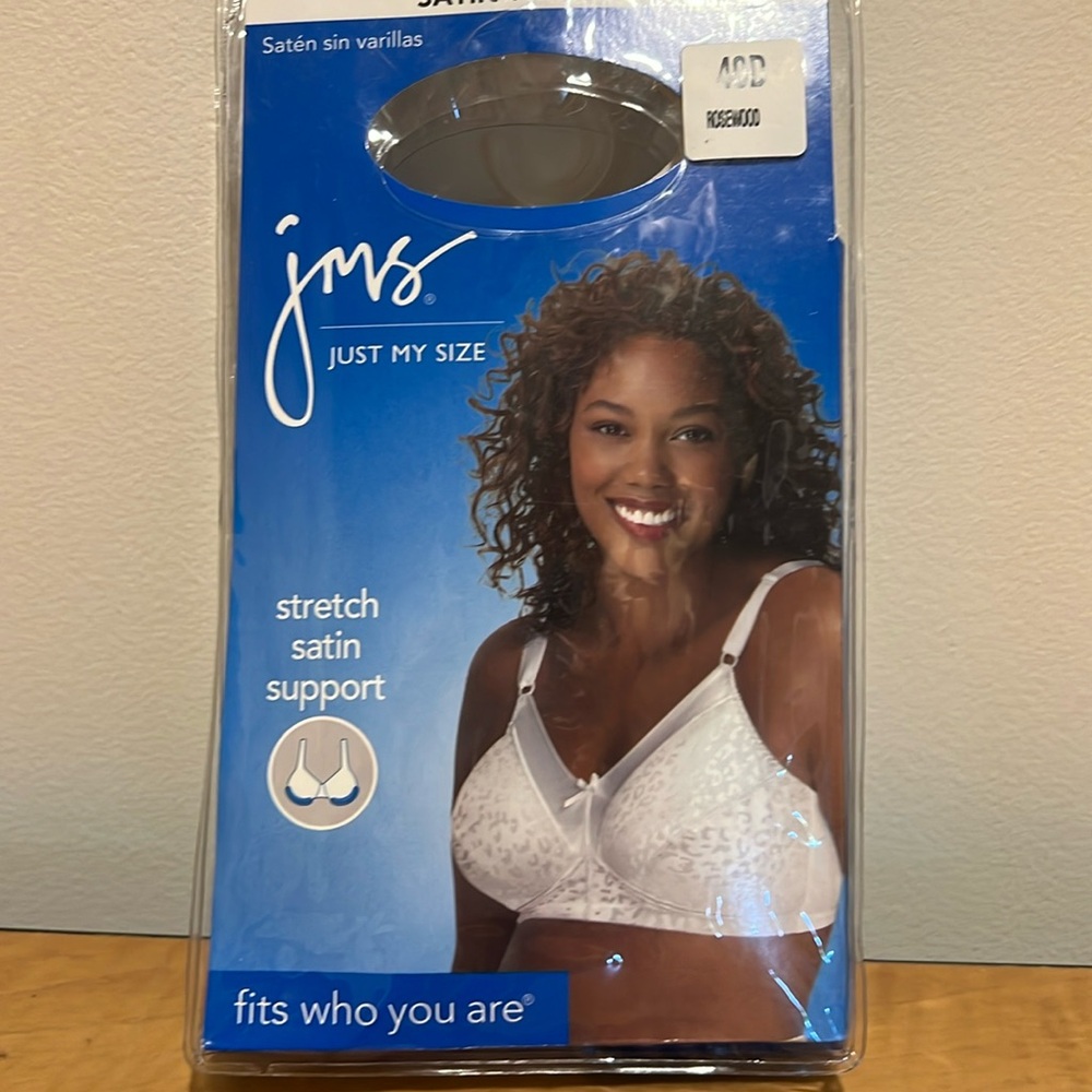 JMS Just My Size satin Wirefree Bra 40D